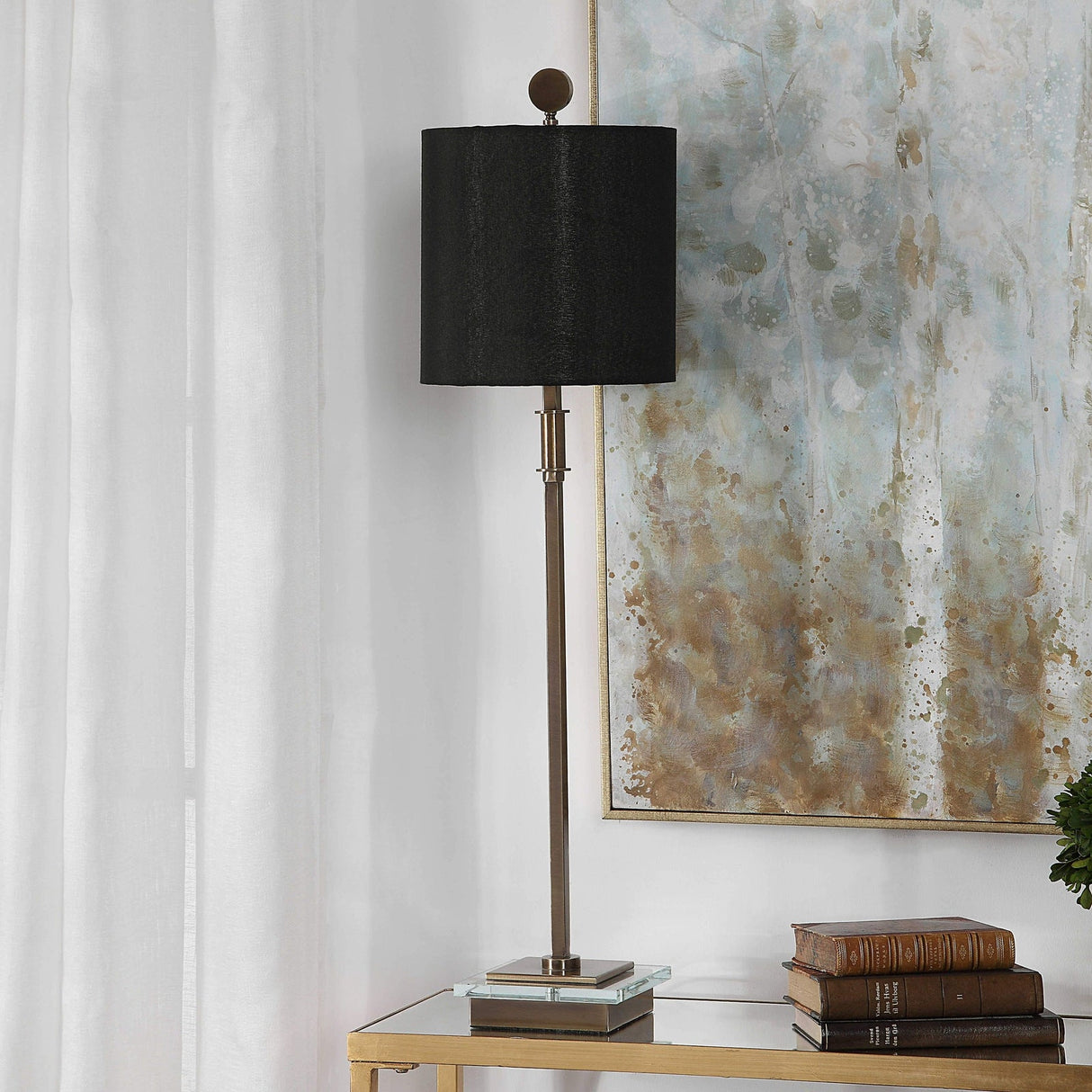 Uttermost Volante Antique Brass Table Lamp - Home Elegance USA
