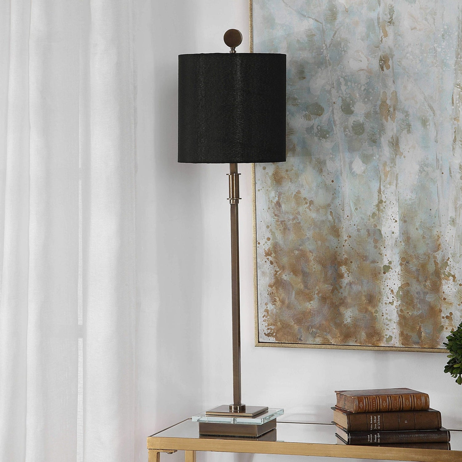 Uttermost Volante Antique Brass Table Lamp - Home Elegance USA