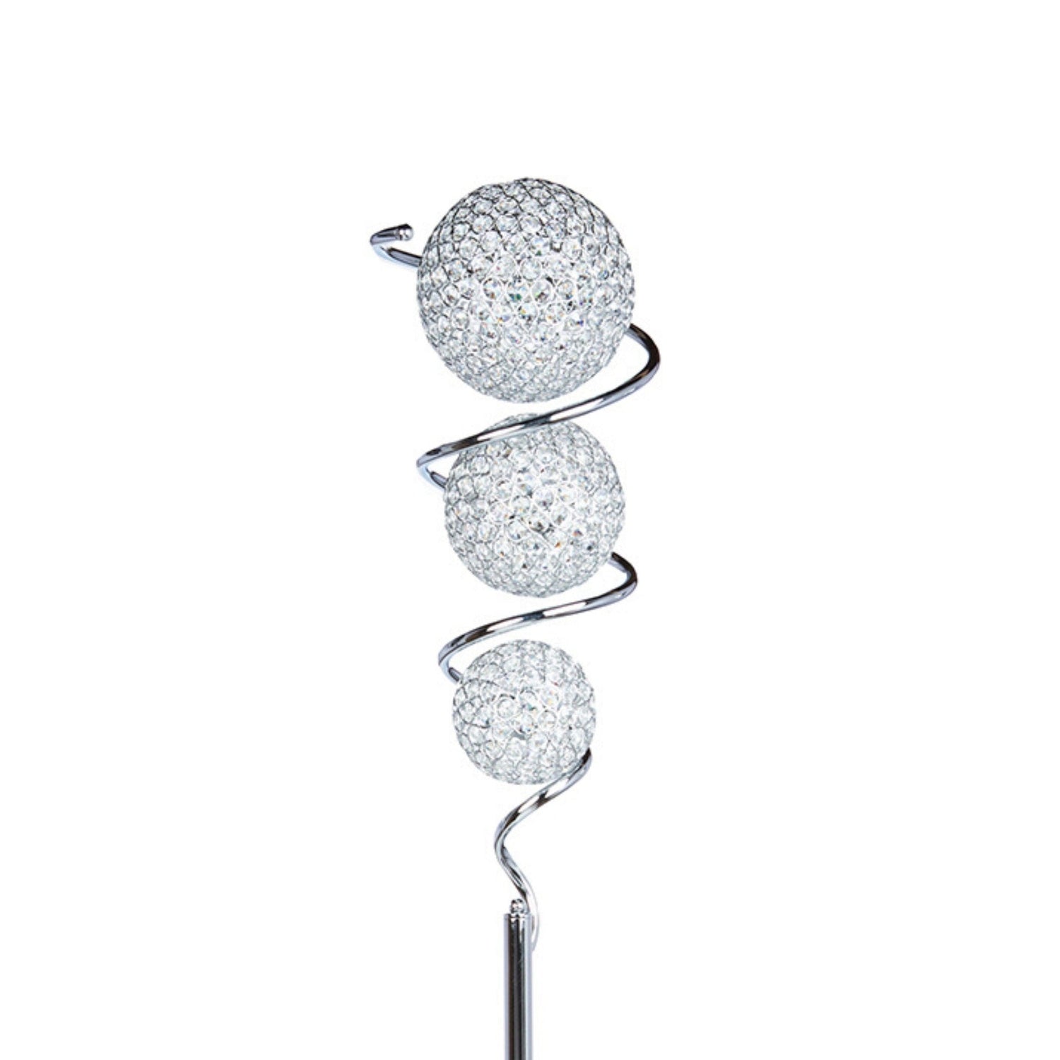Vertical Crystal Sphere Floor Lamp // 3 Light - Home Elegance USA