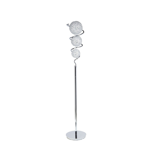 Vertical Crystal Sphere Floor Lamp // 3 Light - Home Elegance USA