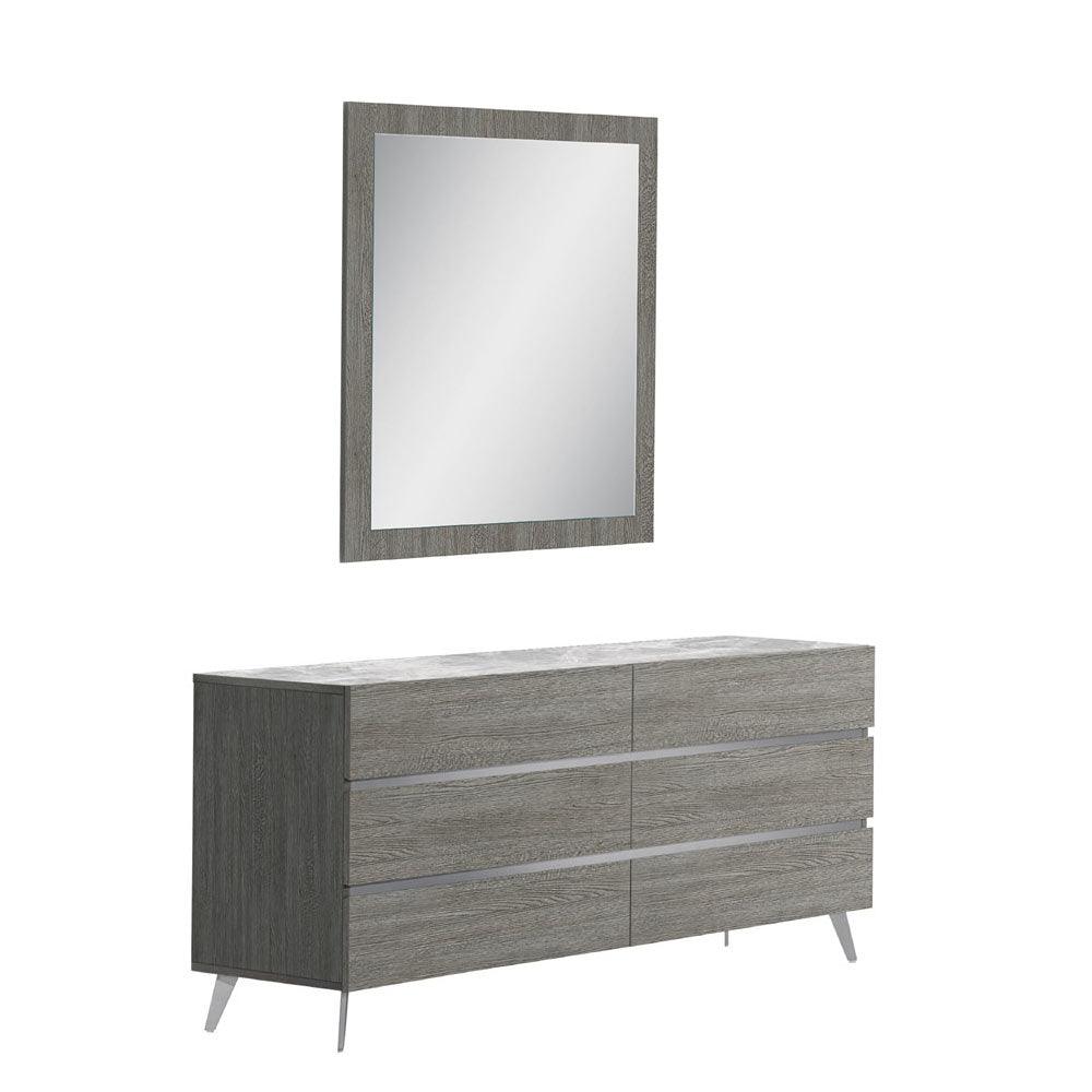 J&M Furniture - Victoria Dresser With Mirror In Melamine And Grey - 18699-Dm