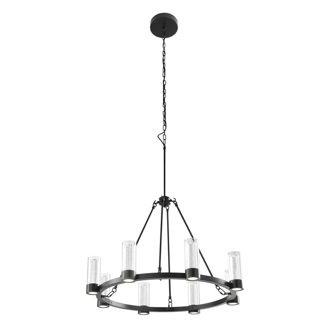 Victory 8 Light Chandelier //  Matte Black - Home Elegance USA