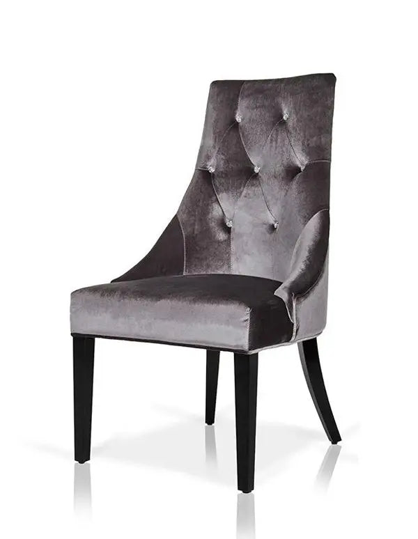 Aa031 Armani Xavira Velour Dining Chair (Set Of 2) Vgunaa031 - Gry | Home Elegance USA