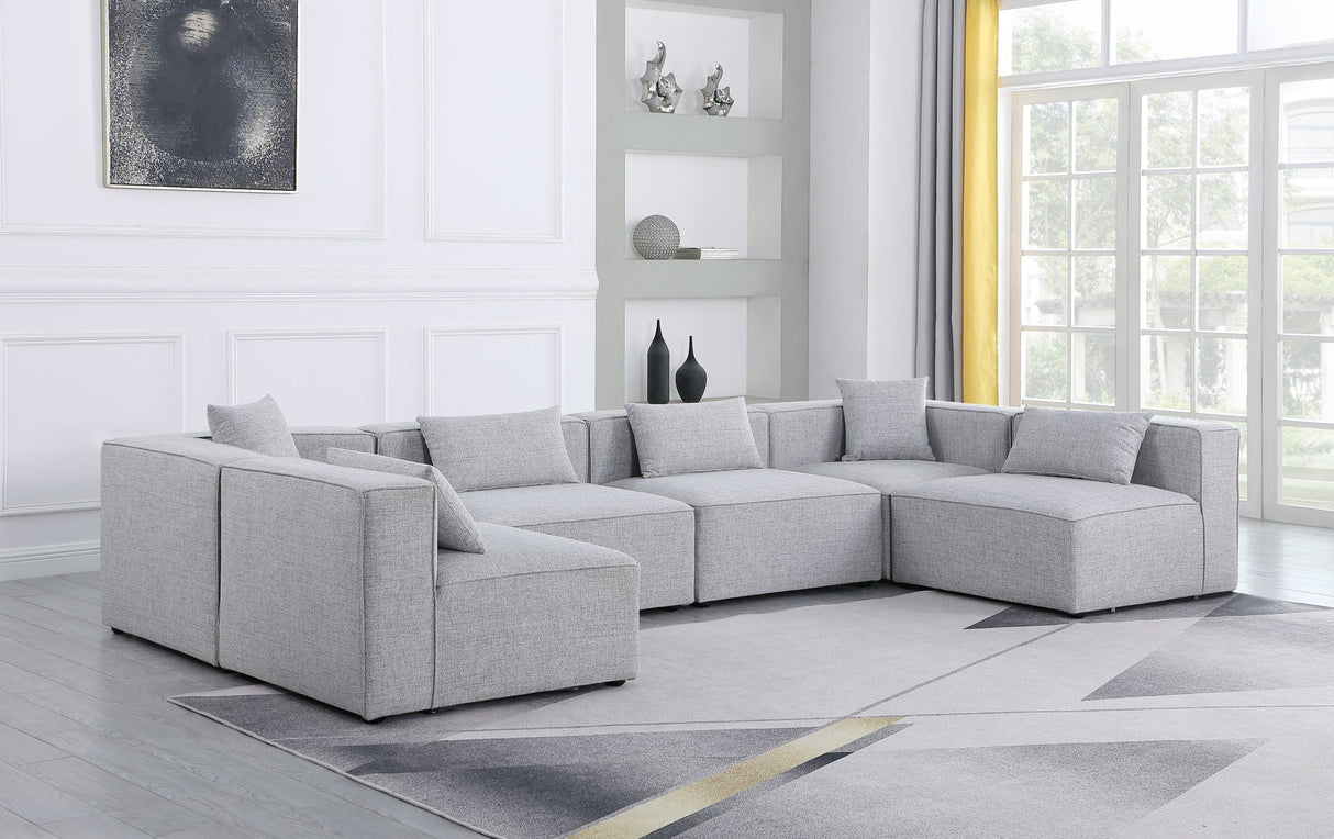 Cube - Modular Sectional 6 Piece - Gray | Home Elegance USA