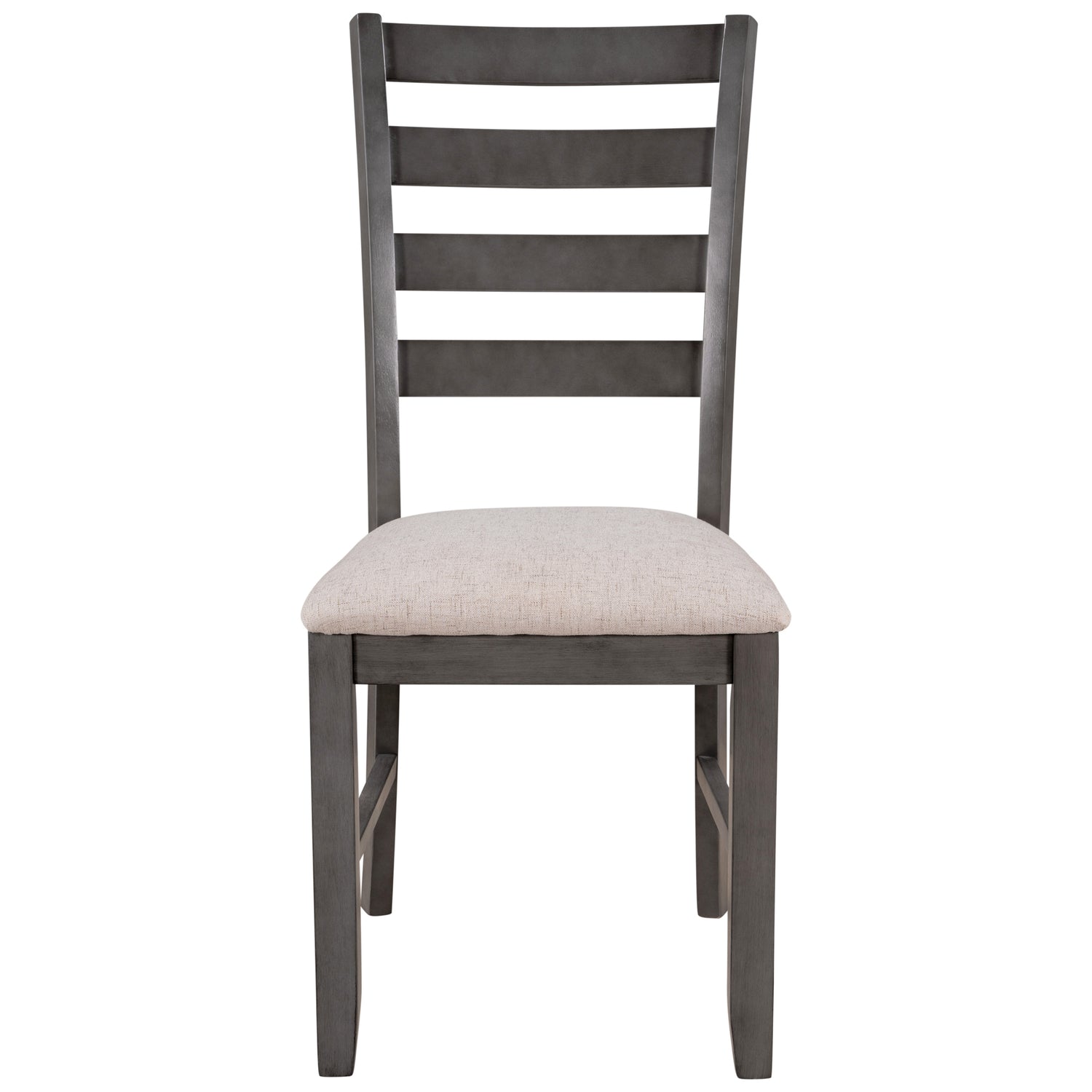 TREXM 6-Pieces Family Furniture, Solid Wood Dining Room Set with Rectangular Table & 4 Chairs with Bench(Gray) - Home Elegance USA