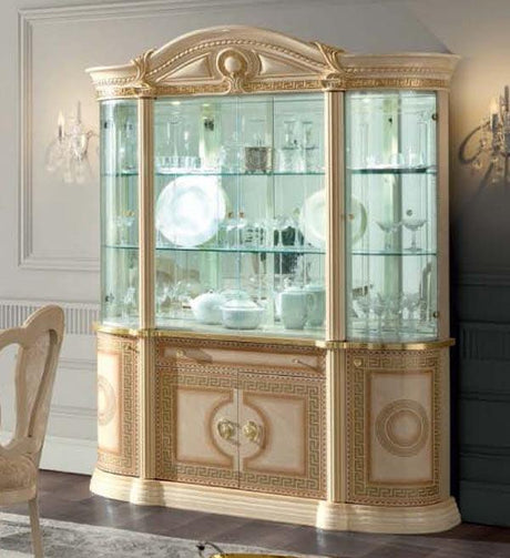 Aida 4 Door China W - 2 Led Light In Ivory - Aida - 4Door China | ESF | Home Elegance USA