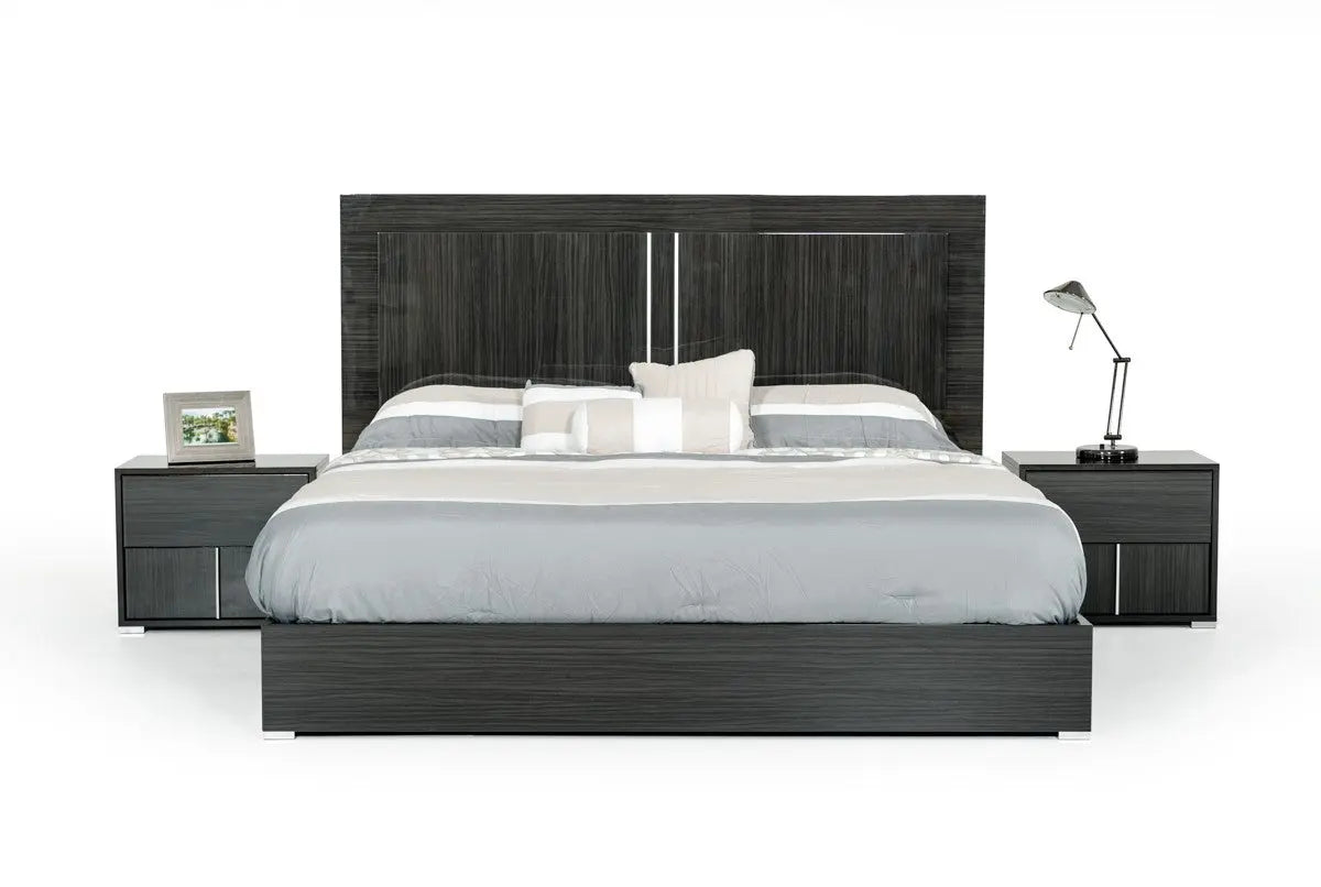 Vig Furniture - Modrest Ari Italian Modern Grey Nightstand - Vgacari-Ns