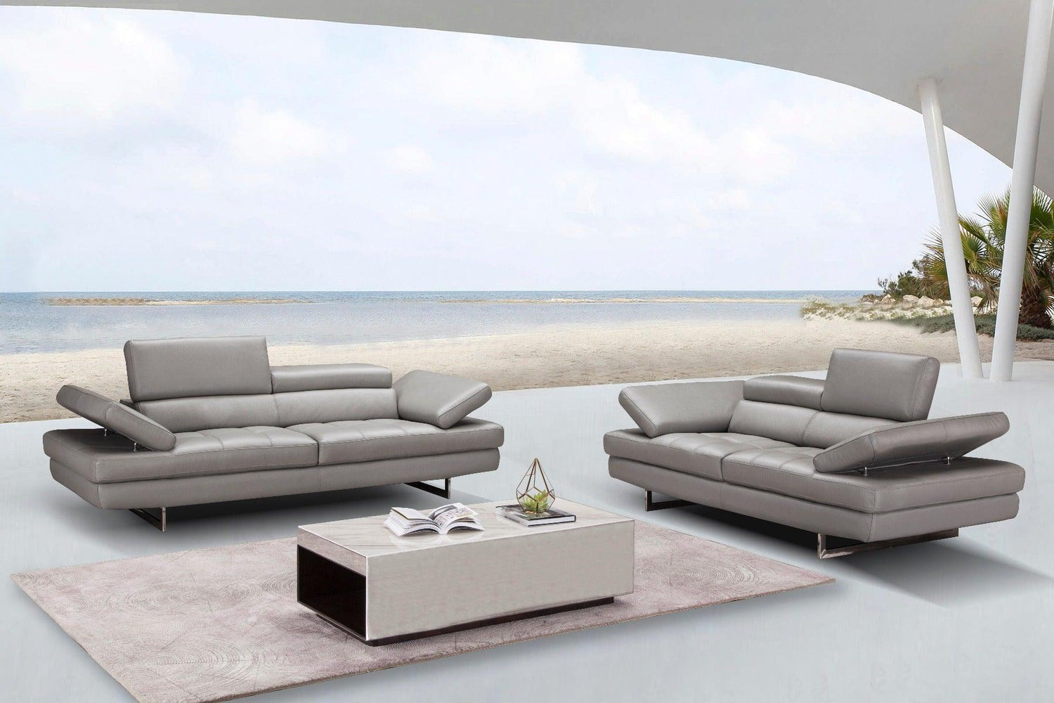 J&M Furniture - Aurora Premium Leather Sofa Set - 18745