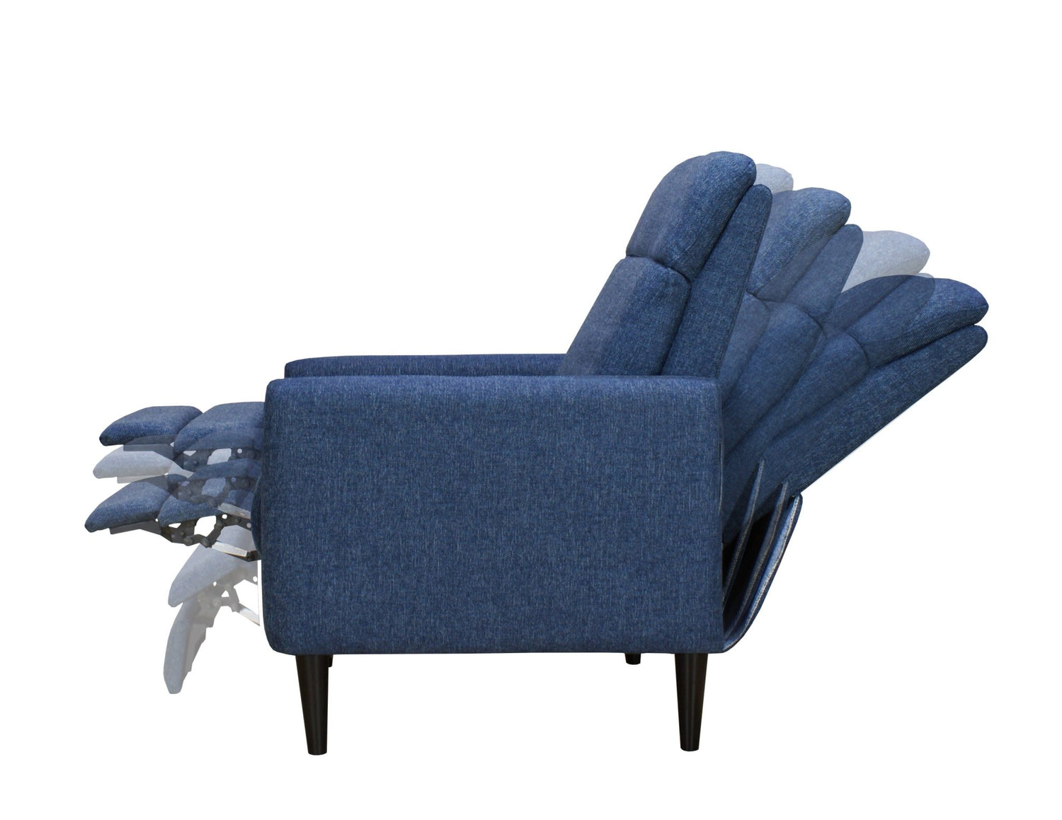 MOLSON PUSHBACK RECLINER CHAIR - BLUE - Home Elegance USA
