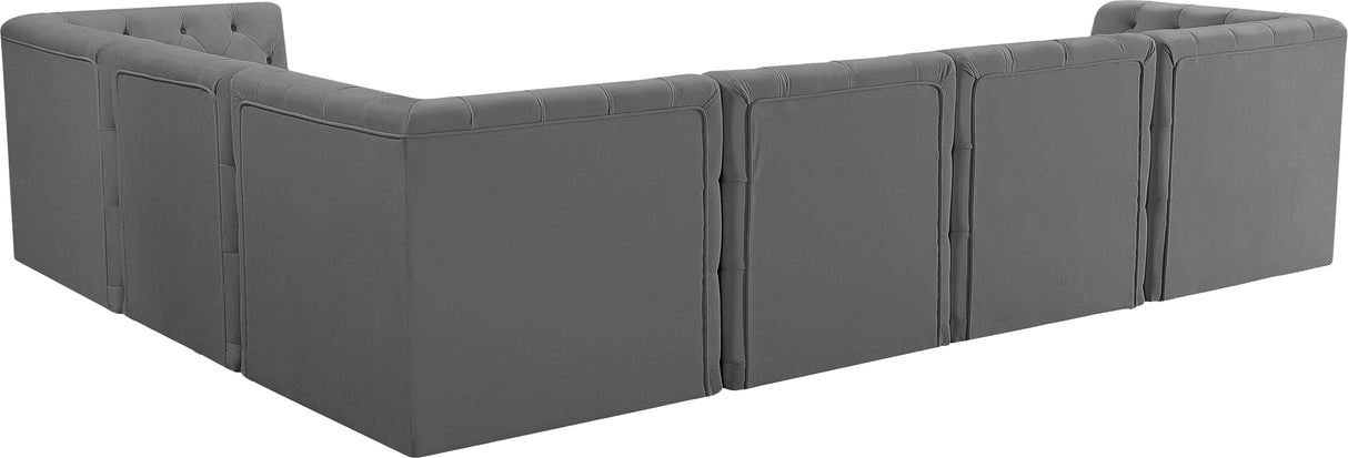 Tuft - Modular Sectional 6 Piece - Gray - Fabric - Home Elegance USA