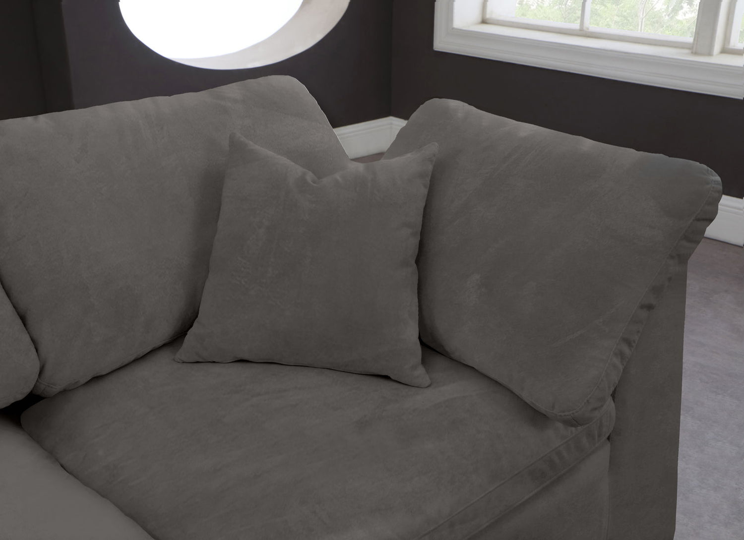 Cozy - Modular Sectional Cloud - Grey - Fabric - Modern & Contemporary | Home Elegance USA