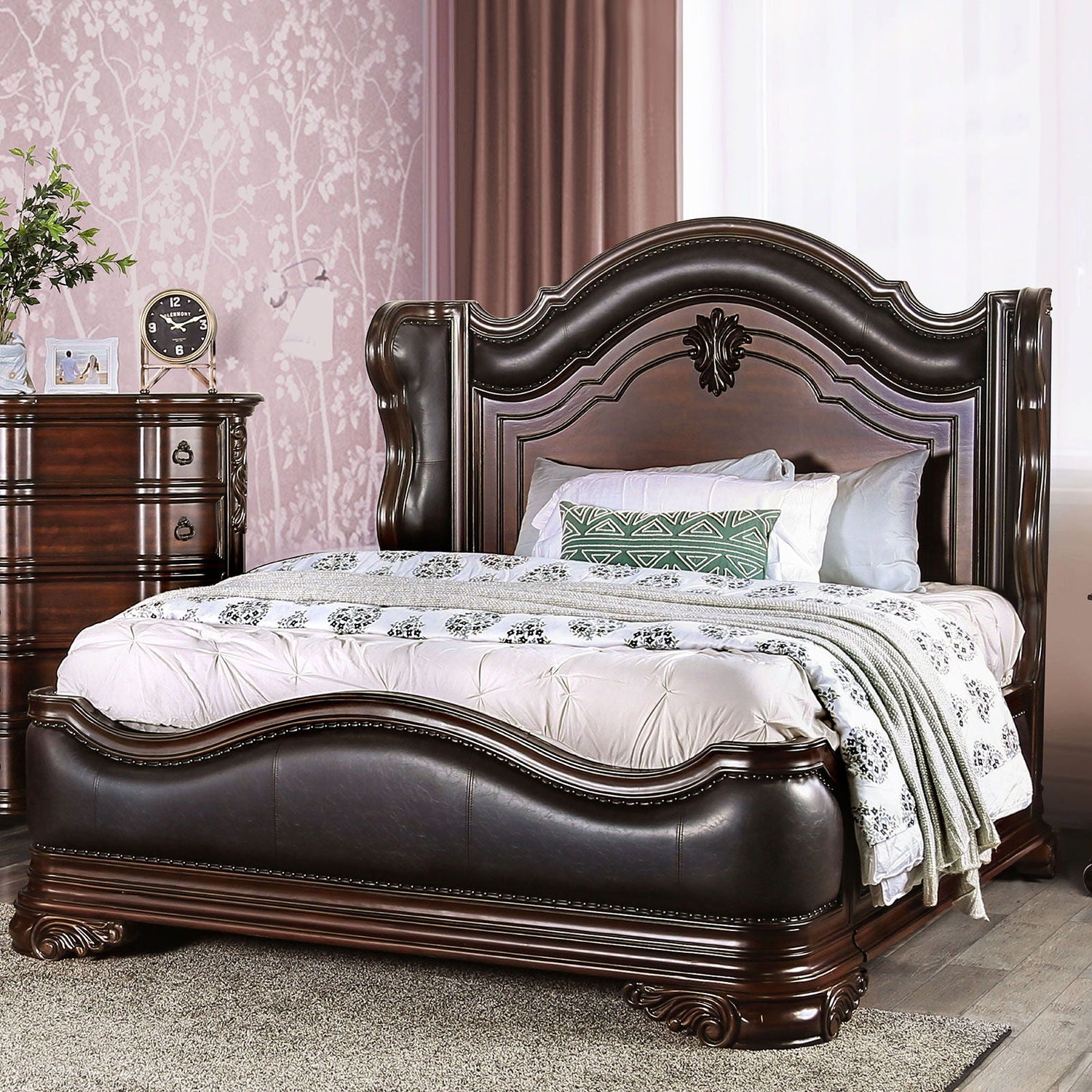 Arcturus - Cal.King Bed - Brown Cherry | Home Elegance USA