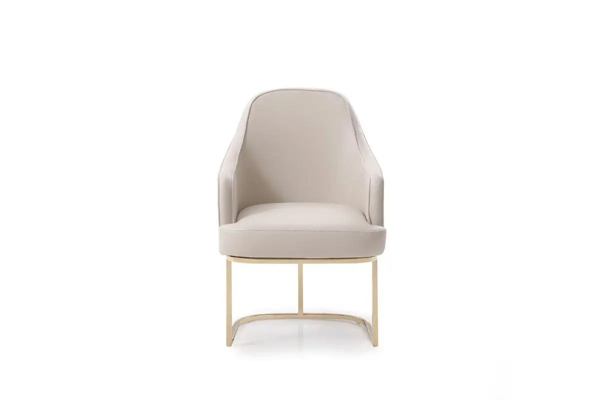 Vig Furniture - Modrest Tyler Modern Grey & Gold Dining Chair - Vgvcb8599-Ltgry