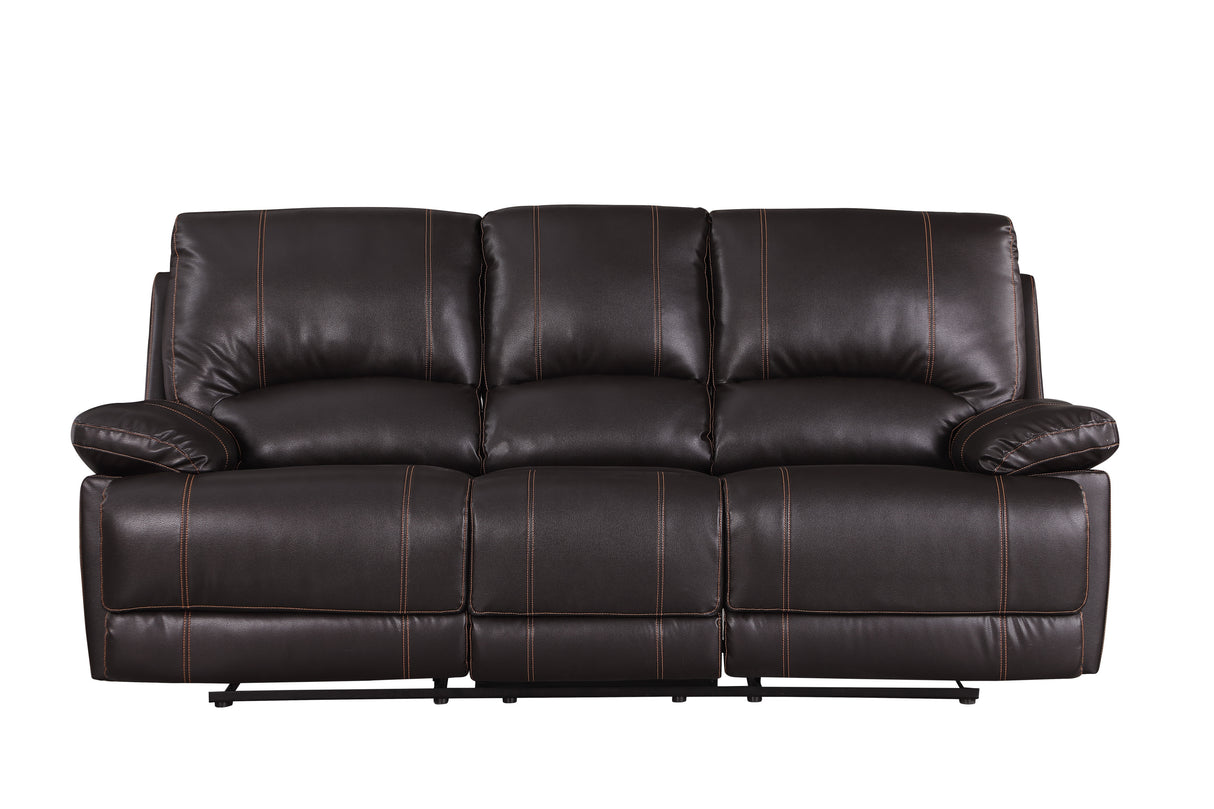 Global United Leather-Air Recliining Sofa Home Elegance USA