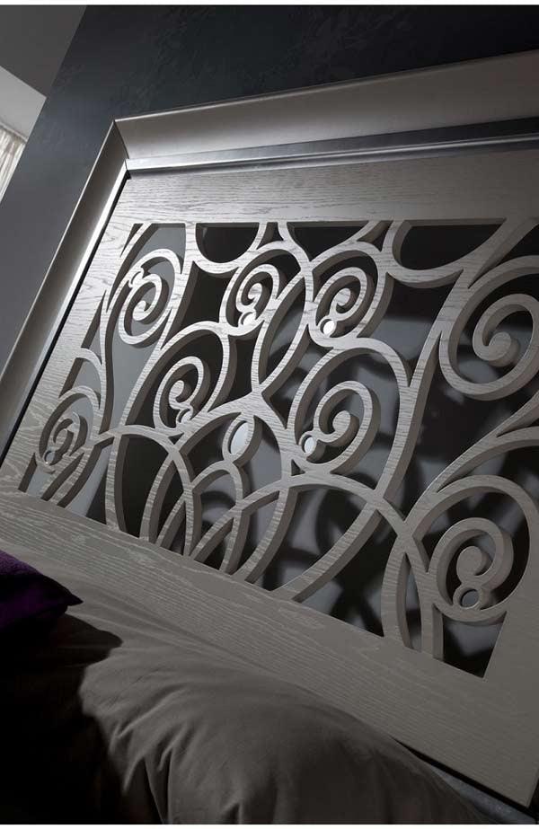 Alba Queen Bed In Silver - 176241 - Q | J&M | Home Elegance USA