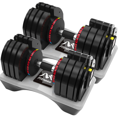 Adjustable Dumbbell - 80lb x2 Dumbbell Set of 2 with Anti-Slip Handle, Fast Adjust Weight Exercise Fitness Dumbbell with Tray Suitable for Full Body Workout
