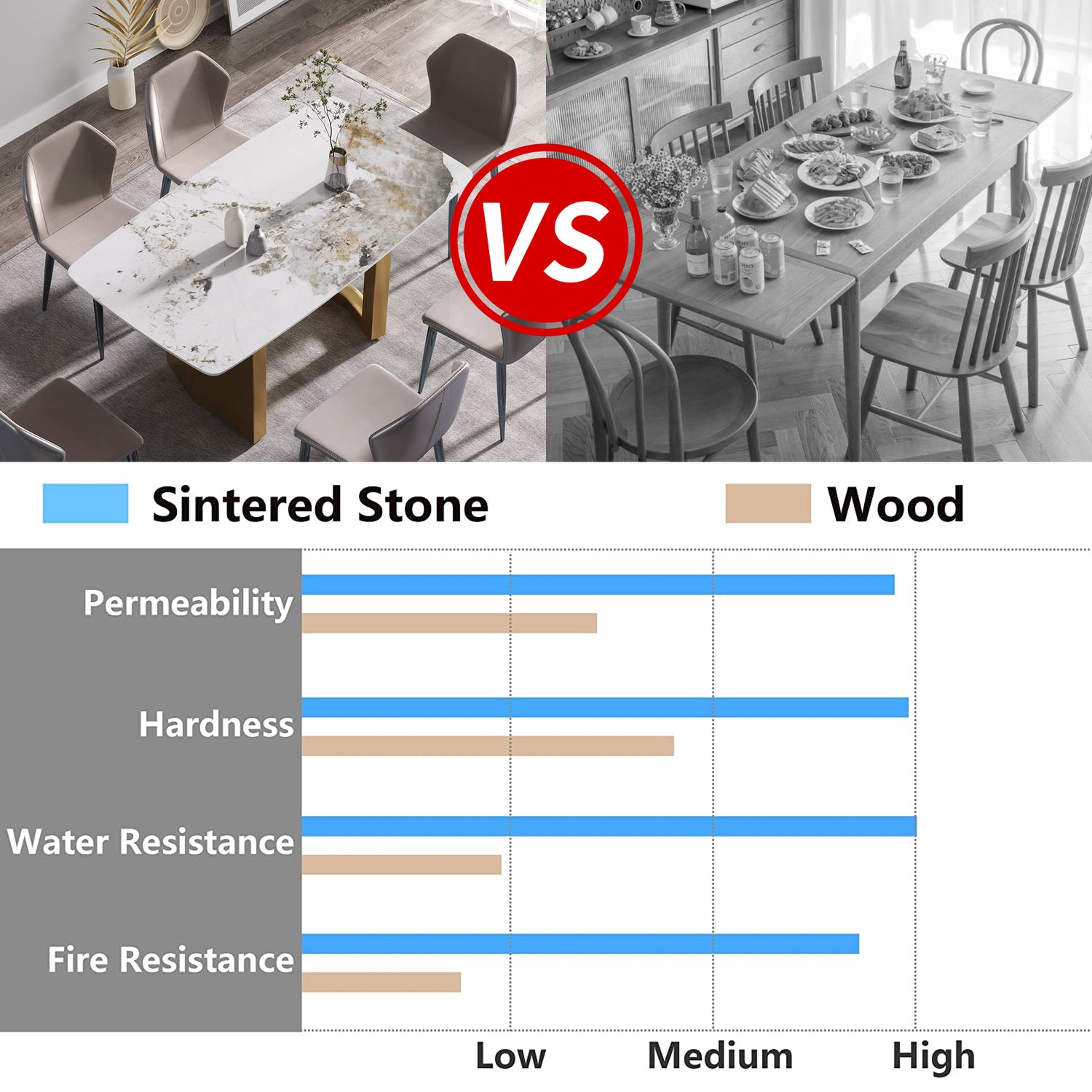 63"Modern artificial stone pandora white curved golden metal leg dining table - 6 people | Home Elegance USA