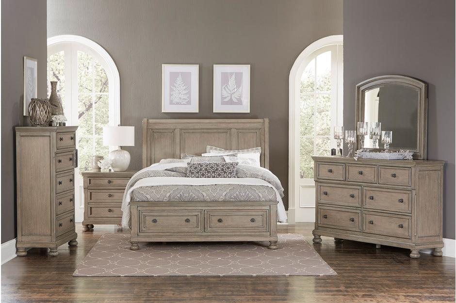 Bethel Eastern King Sleigh Platform Bed With Footboard Storages 2259Kgy - 1Ek | Homelegance | Home Elegance USA