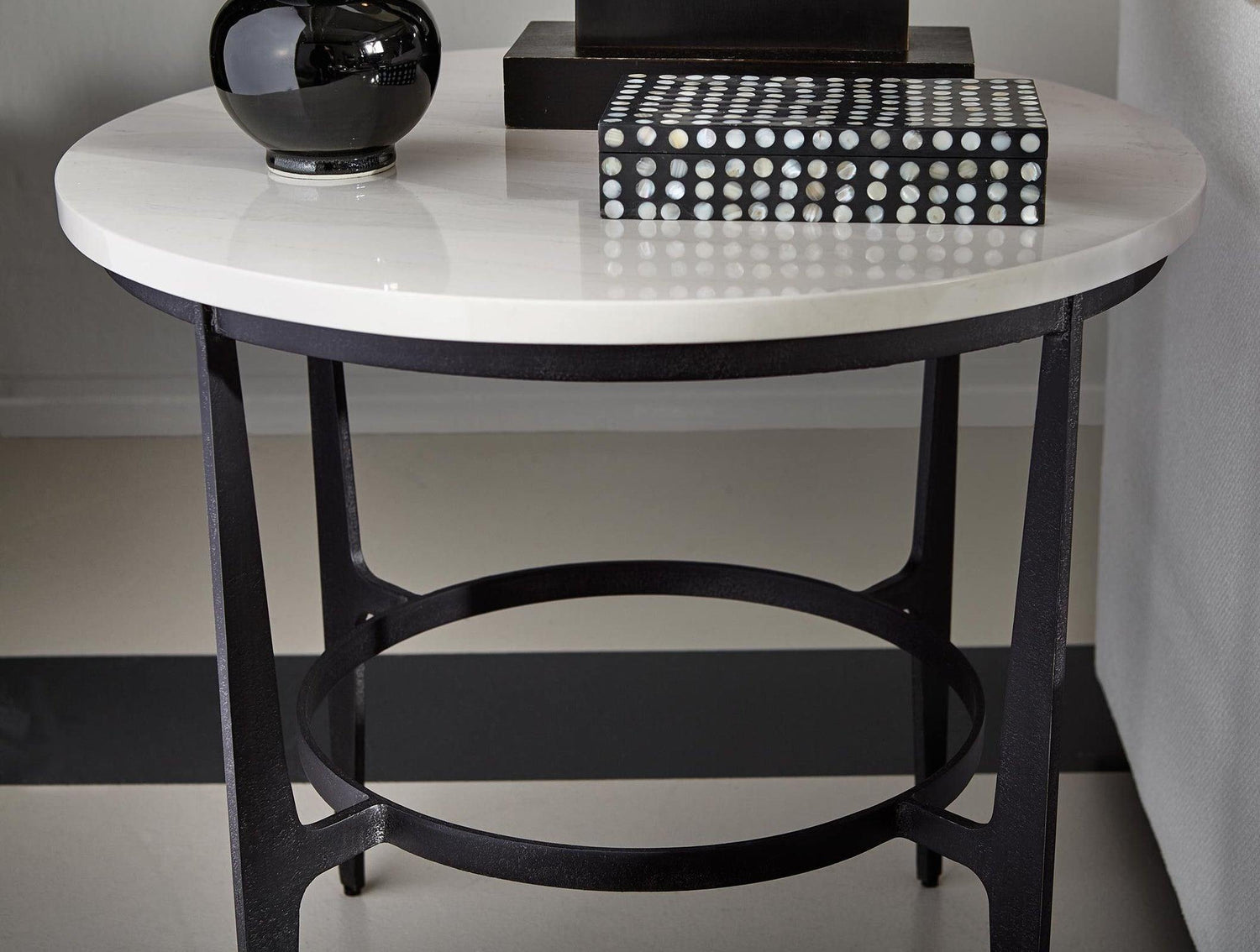 Avondale Round Metal End Table | Bernhardt | Home Elegance USA