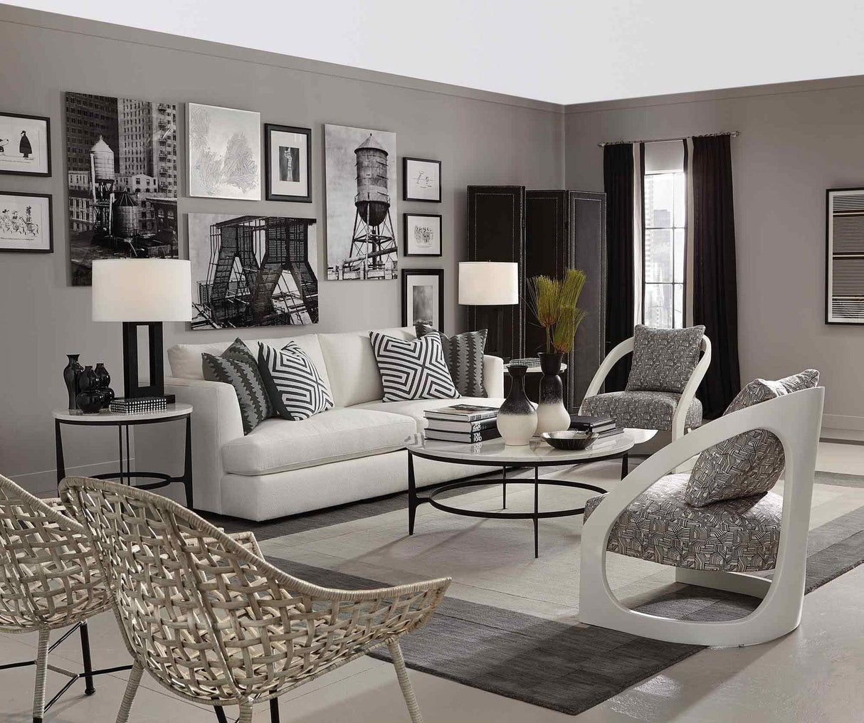 Avondale Round Metal End Table | Bernhardt | Home Elegance USA