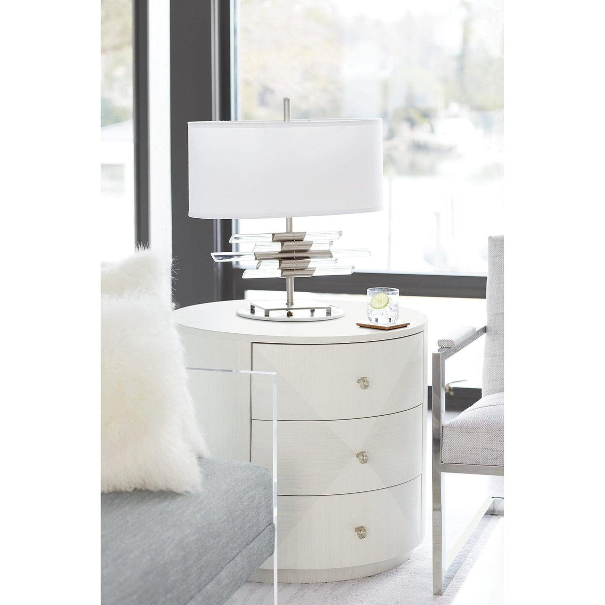 Axiom Round Chairside Table | Bernhardt | Home Elegance USA