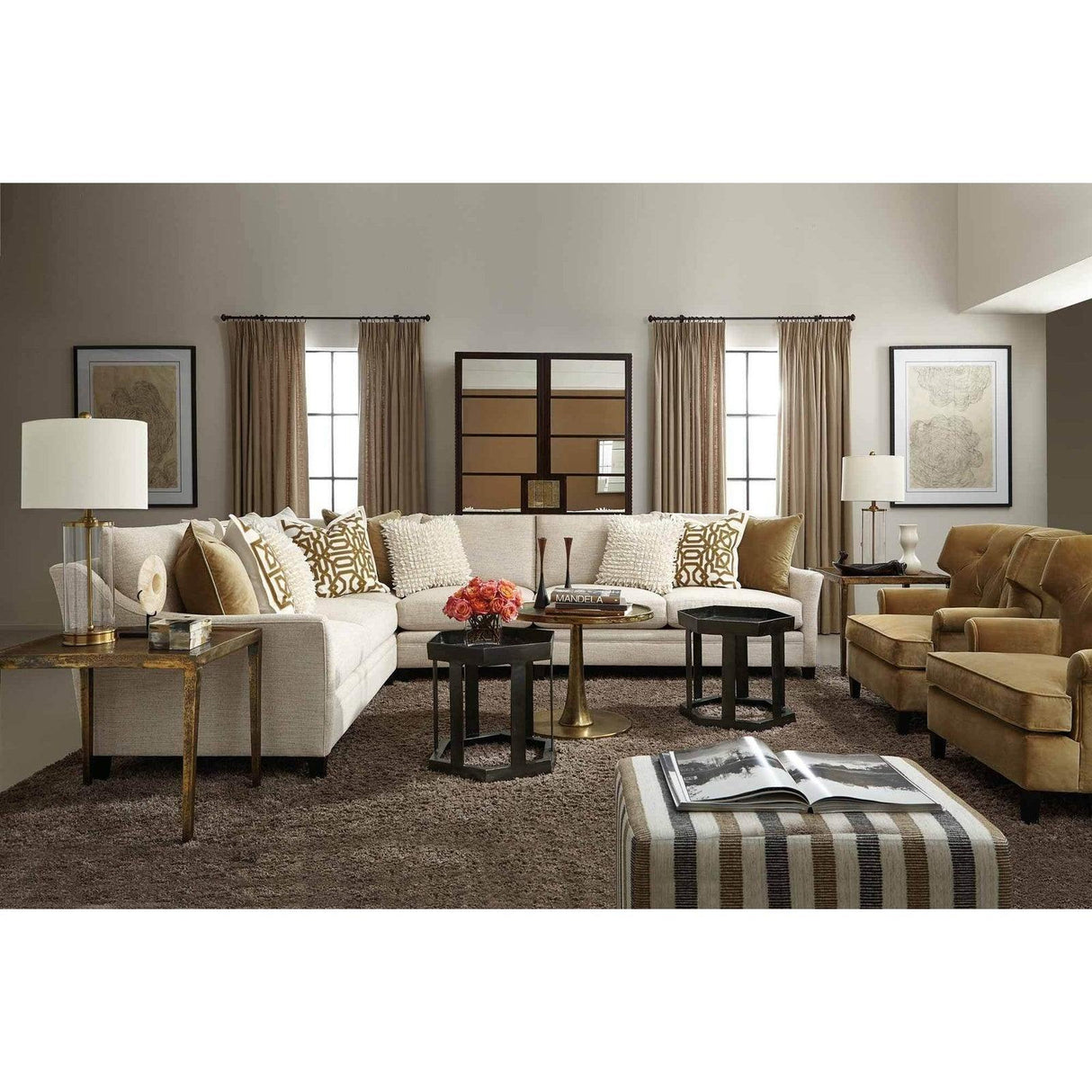 Benson Round Chairside Table | Bernhardt | Home Elegance USA