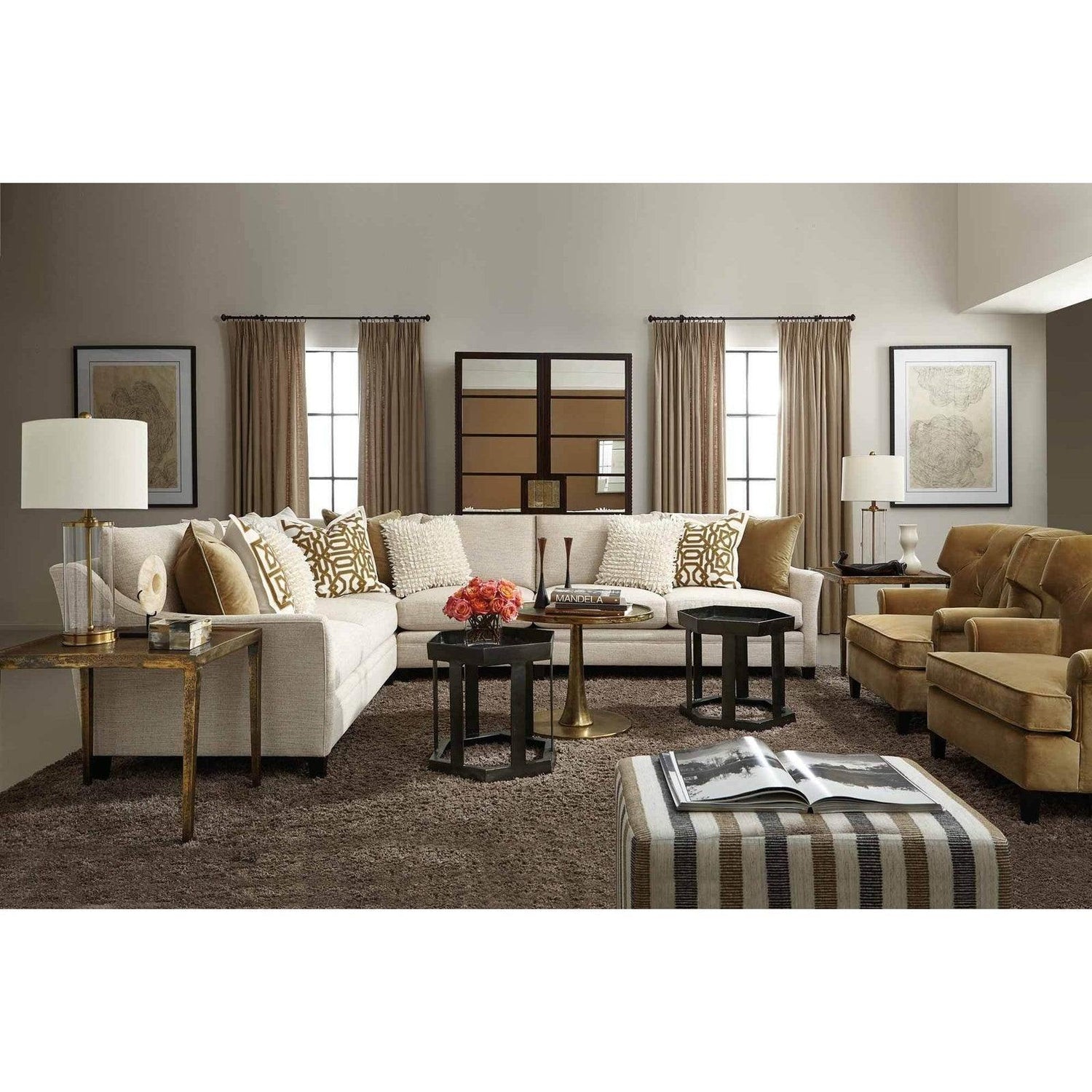 Benson Round Chairside Table | Bernhardt | Home Elegance USA