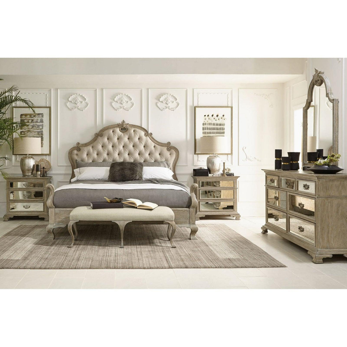 Campania Upholstered Panel Bed Ii - King | Bernhardt | Home Elegance USA