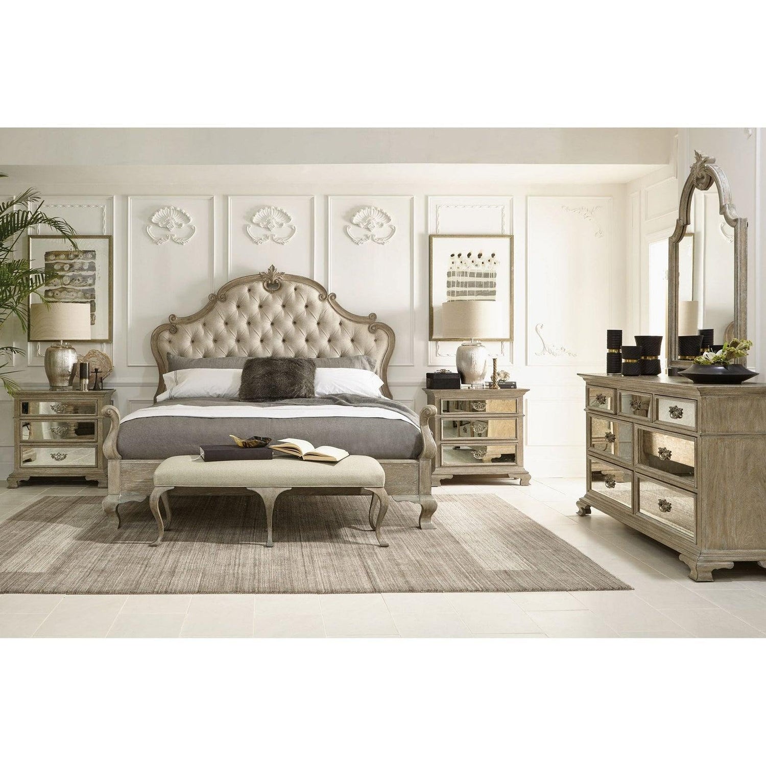 Campania Upholstered Panel Bed Ii - King | Bernhardt | Home Elegance USA