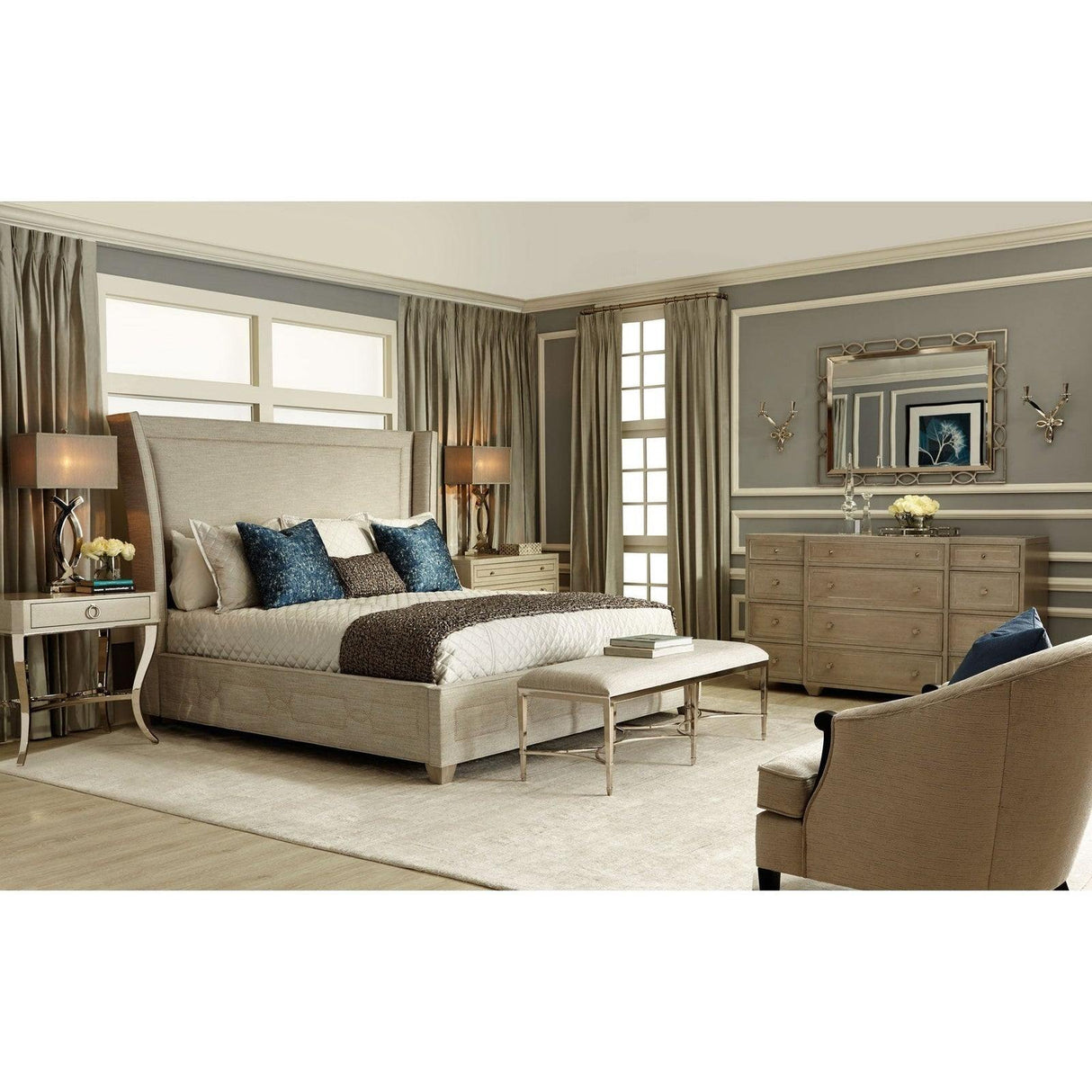 Criteria Upholstered King Bed | Bernhardt | Home Elegance USA