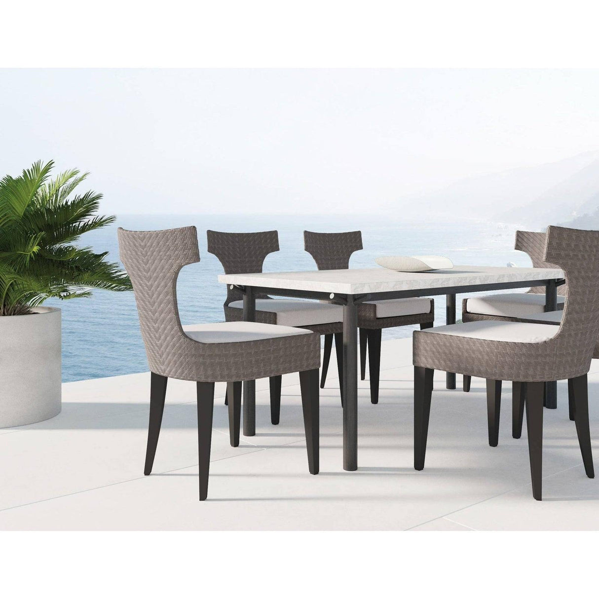 Bernhardt Exteriors Sarasota Wicker Side Chair - Home Elegance USA