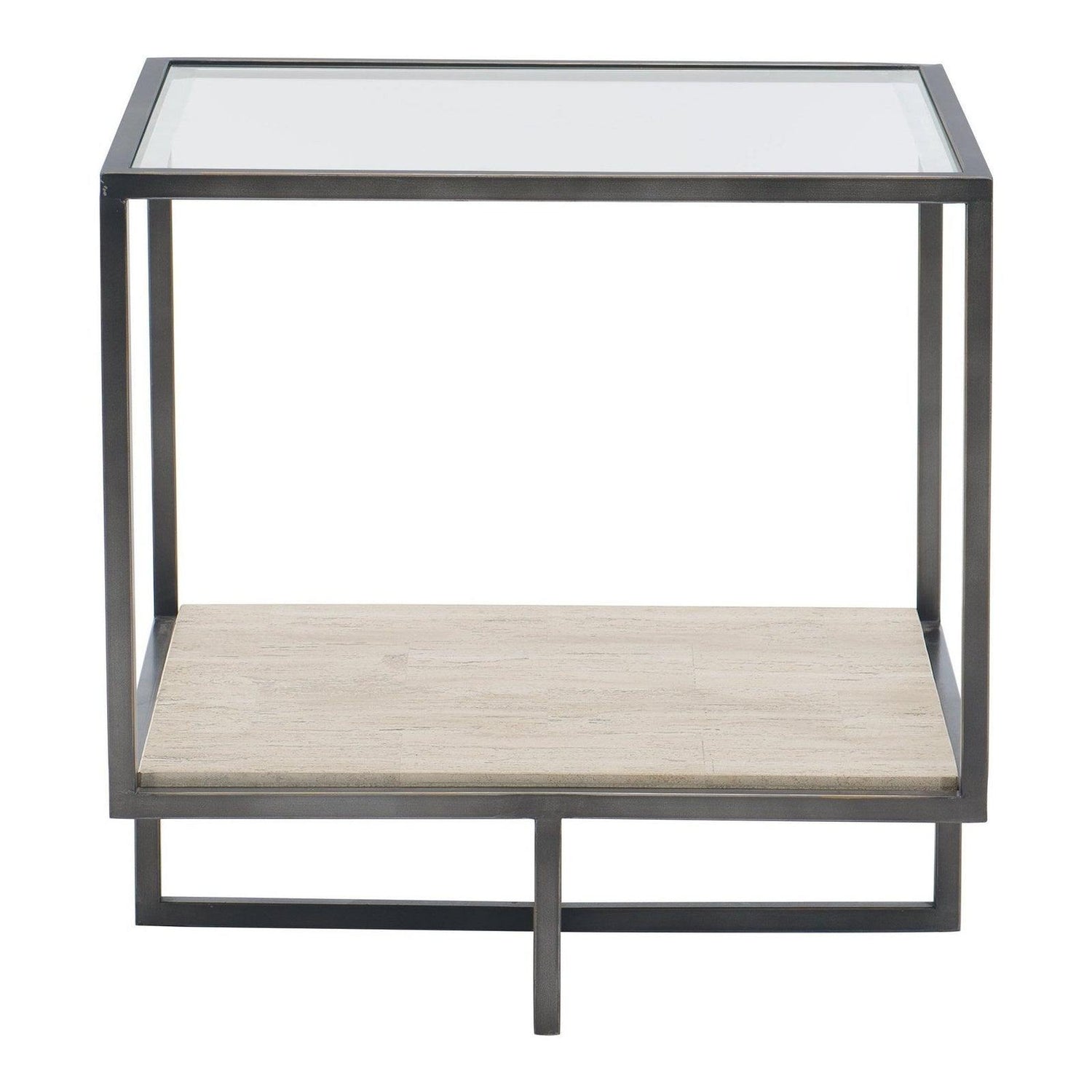 Bernhardt Harlow Metal Square End Table - Home Elegance USA
