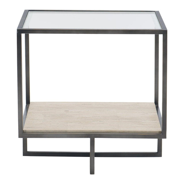 Bernhardt Harlow Metal Square End Table - Home Elegance USA