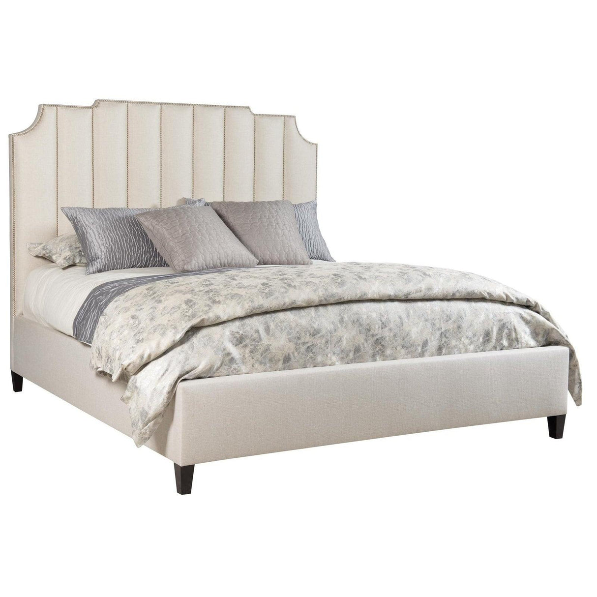 Bernhardt Interiors Bayonne Upholstered Fabric Bed With Low Footboard - Home Elegance USA