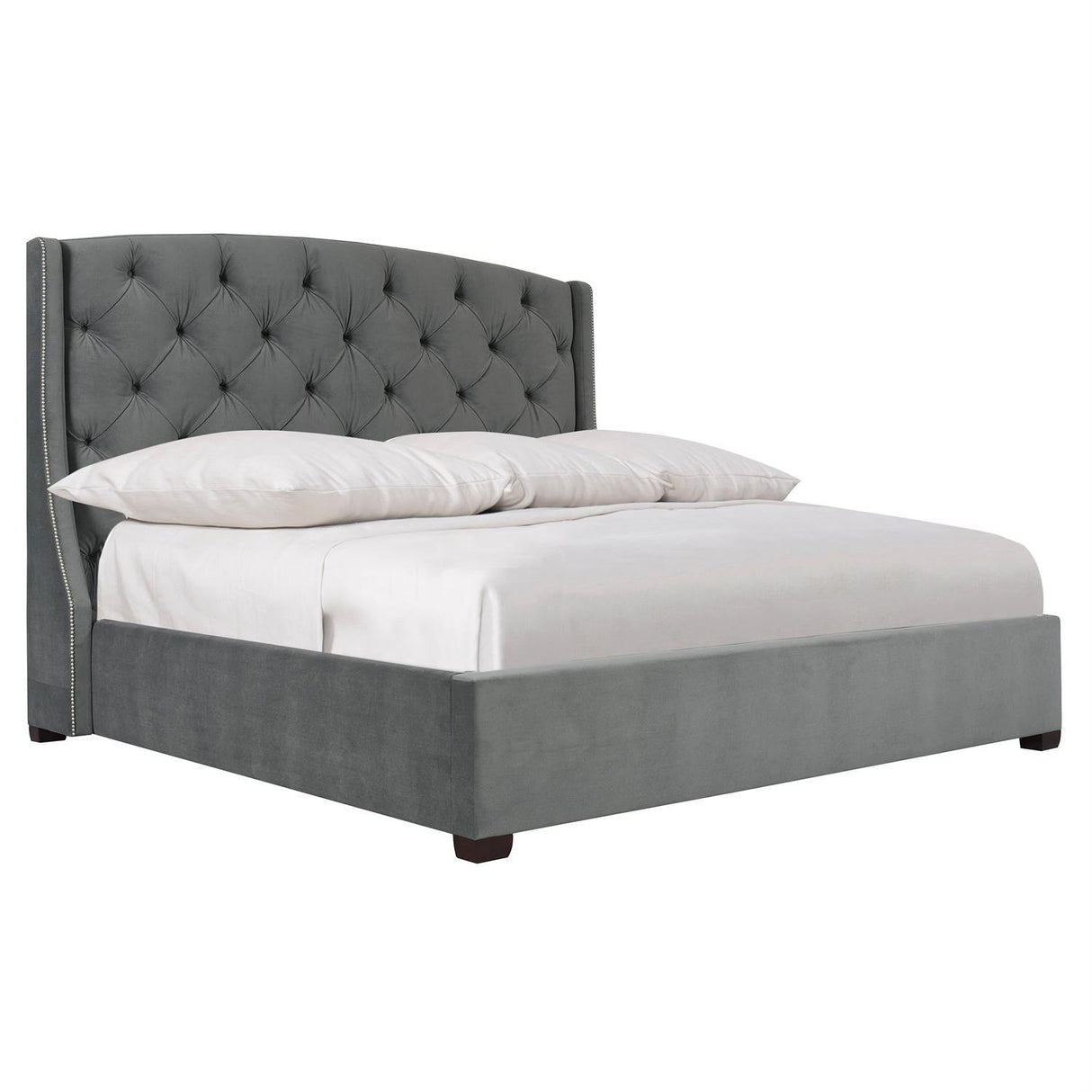 Bernhardt Interiors Jordan Button-Tufted Wing Bed 64" - Home Elegance USA