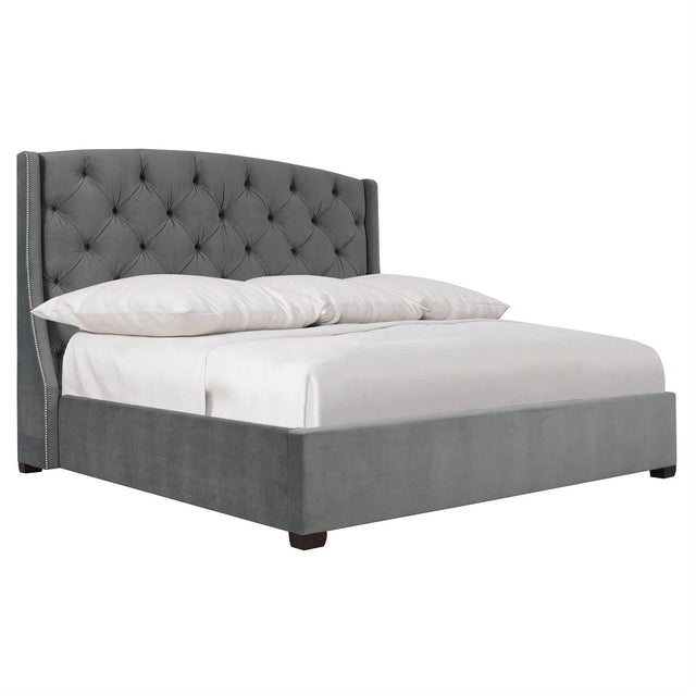 Bernhardt Interiors Jordan Button-Tufted Wing Bed 64" - Home Elegance USA