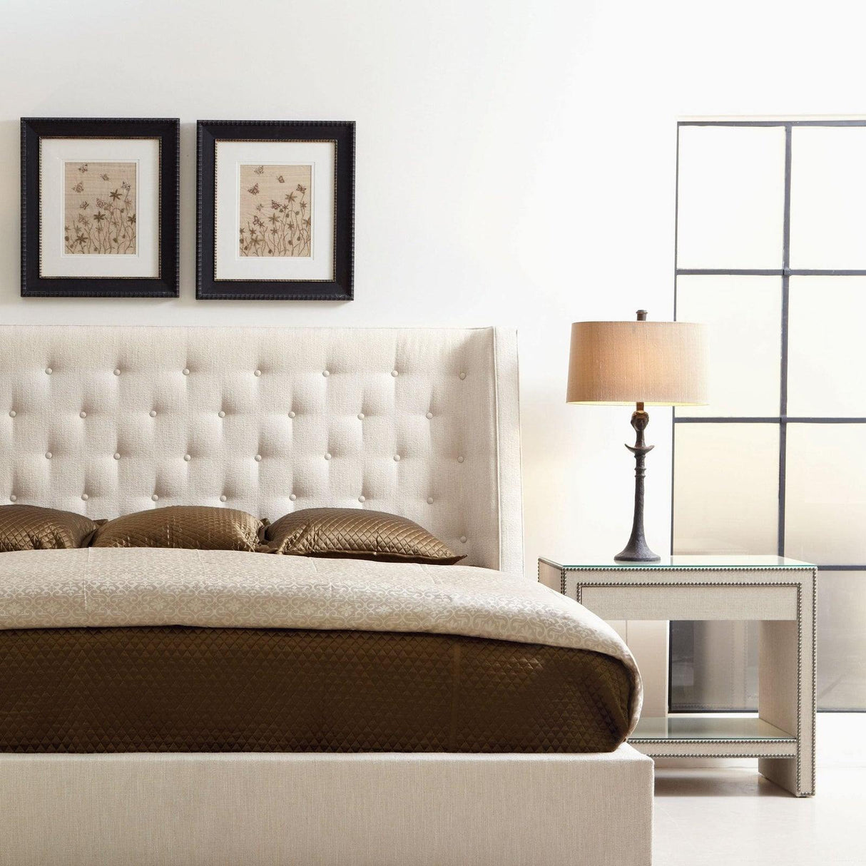 Bernhardt Interiors Maxime Wing Bed 57.5" - Home Elegance USA