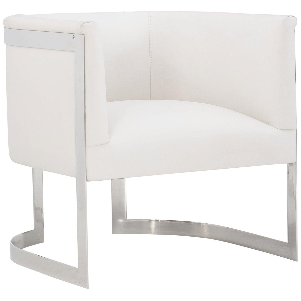 Bernhardt Interiors Zola Chair in Polished Stainless Steel - Home Elegance USA