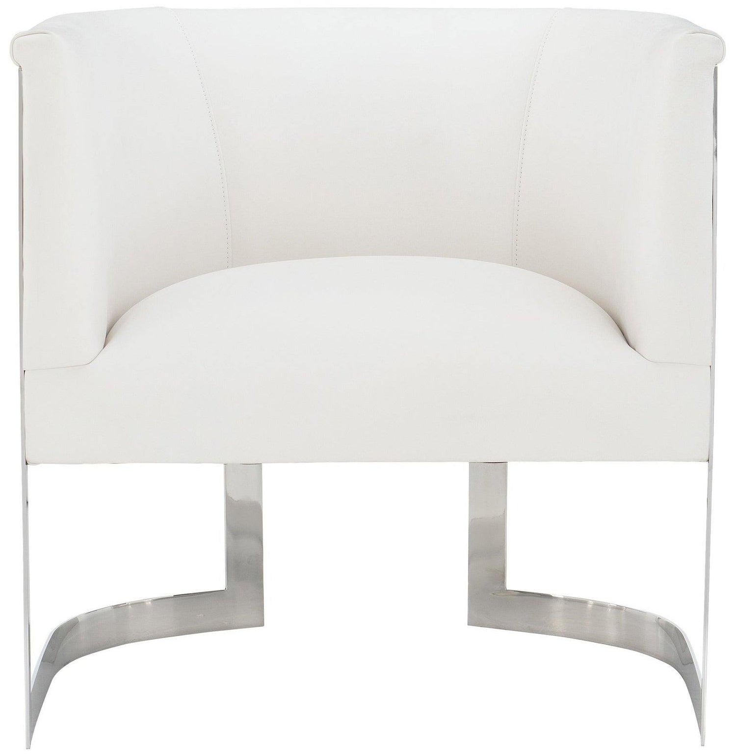 Bernhardt Interiors Zola Chair in Polished Stainless Steel - Home Elegance USA
