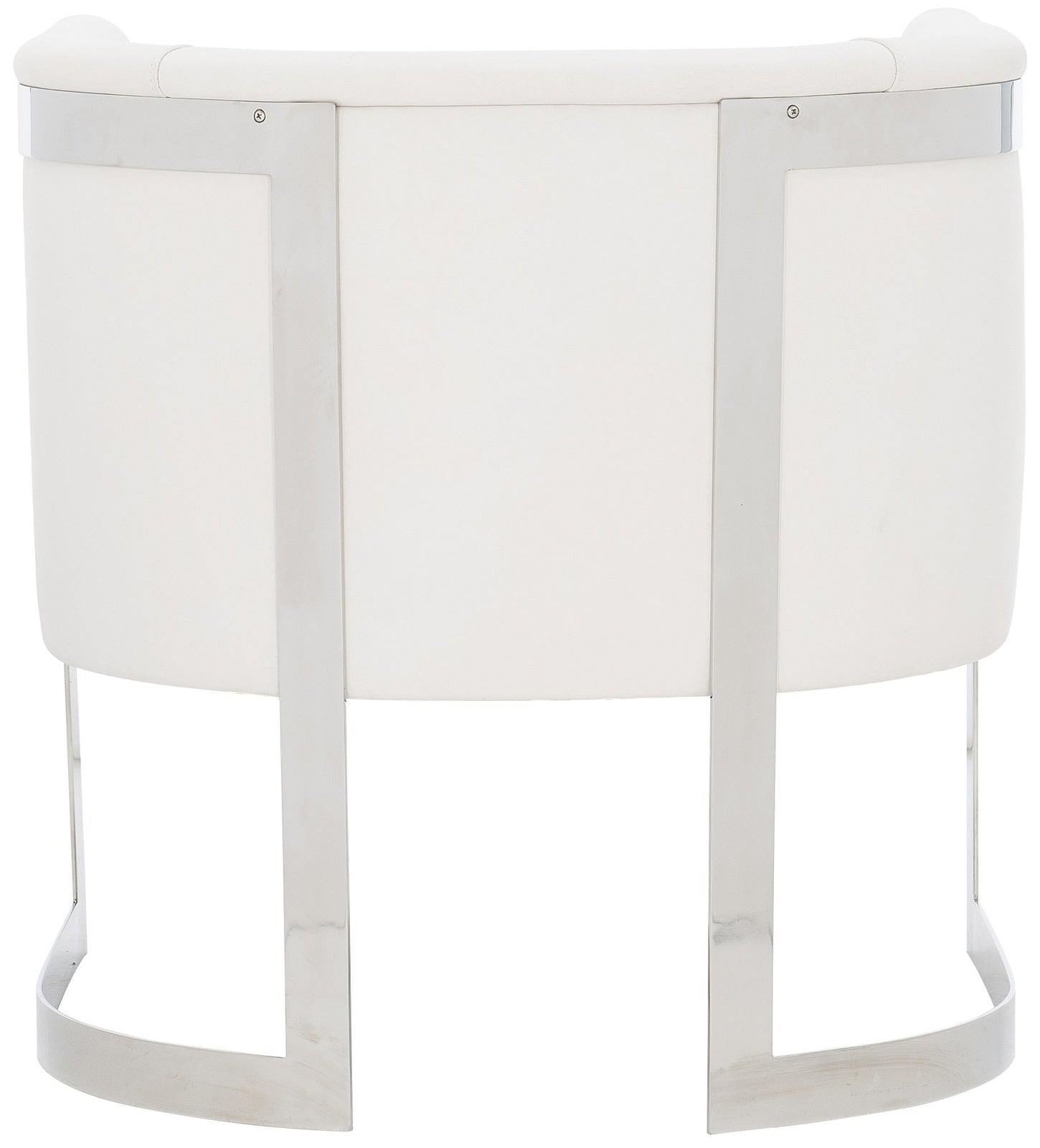 Bernhardt Interiors Zola Chair in Polished Stainless Steel - Home Elegance USA