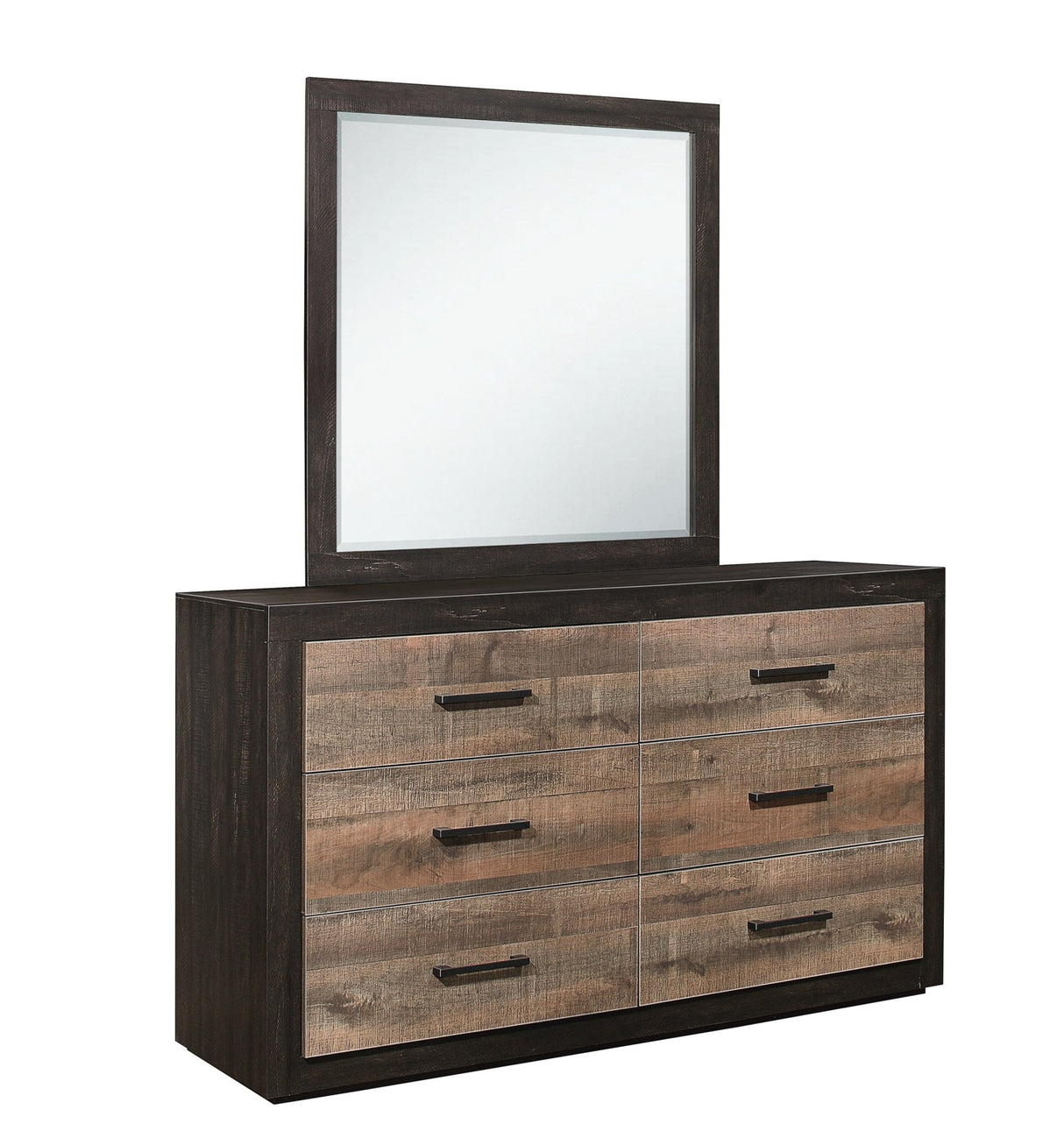 Contemporary Style Bedroom Furniture 1pc Dresser of 6x Drawers Two-Tone Contrasted Finish Wooden Furniture - Home Elegance USA