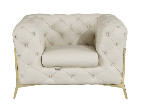 Global United 100% Top Grain Italian Leather chair - Home Elegance USA
