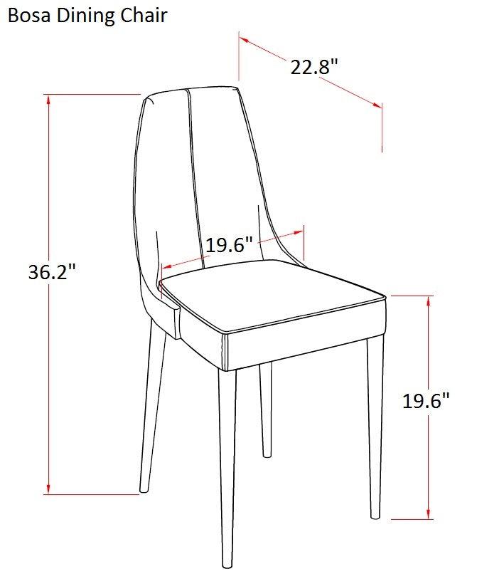 Bosa - Moderna Dining Chair Set Of 2 In Tan - 18885 - Dc | J&M | Home Elegance USA
