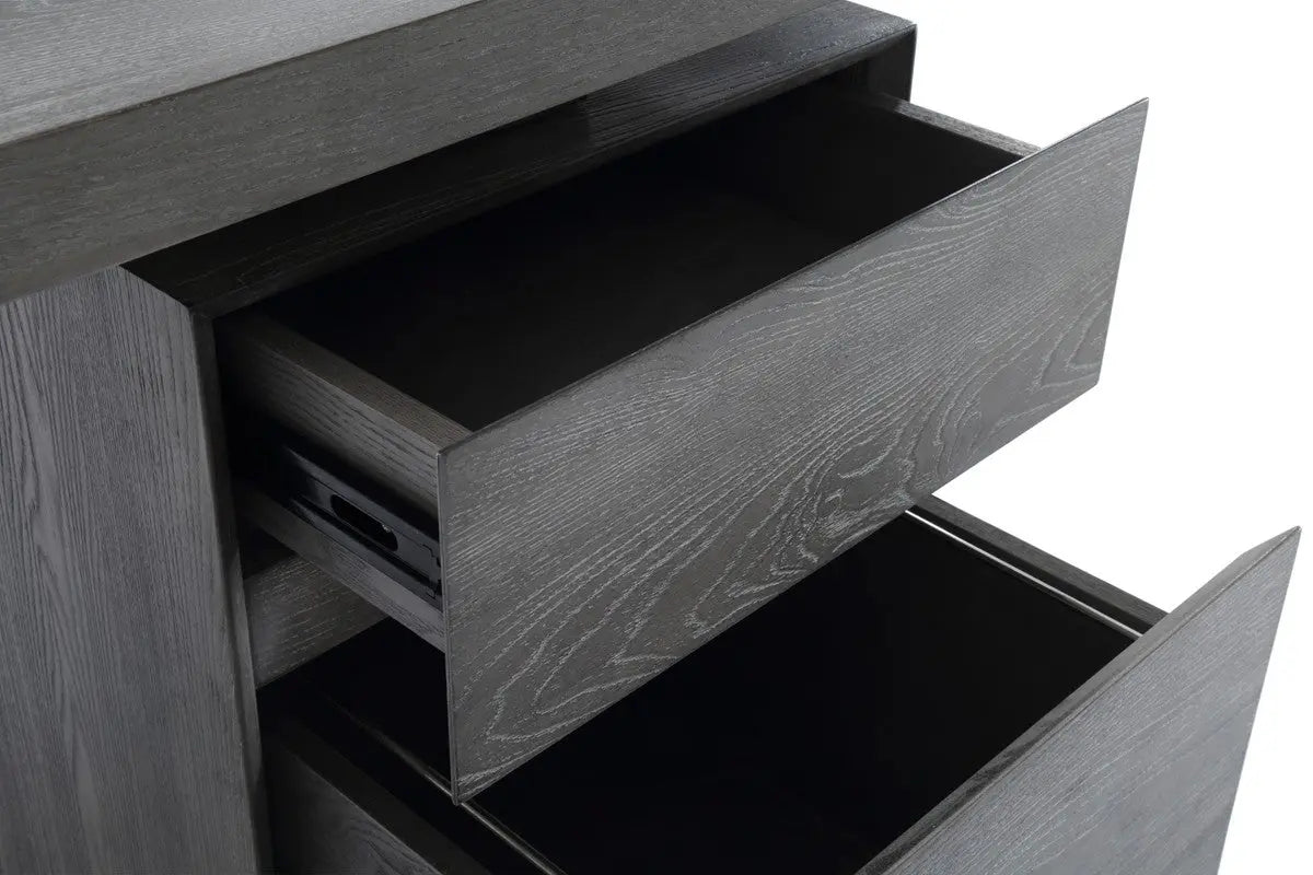 Vig Furniture - Modrest Carson Modern Grey Elm & Stainless Steel Desk - Vgvcbt-002-Gry