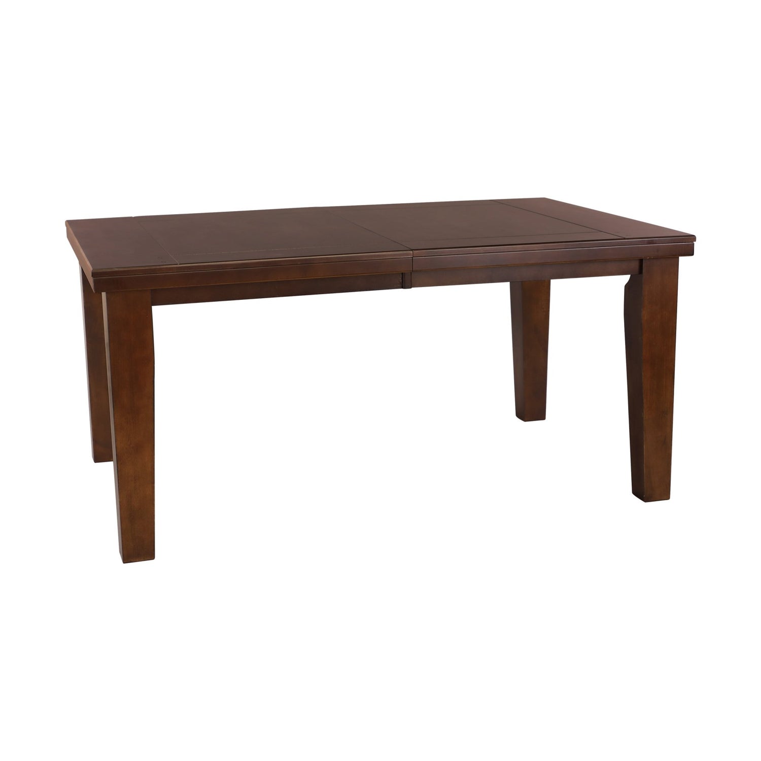 Contemporary Dark Oak Finish Dining 5pc Set Table w Self-Storing Leaf and 4x Side Chairs Solid Clean Lines Design Furniture - Home Elegance USA