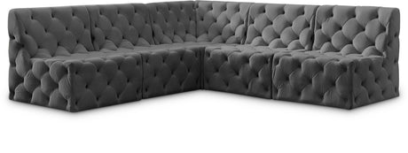 Tuft - Modular Sectional 5 Piece - Gray - Modern & Contemporary - Home Elegance USA