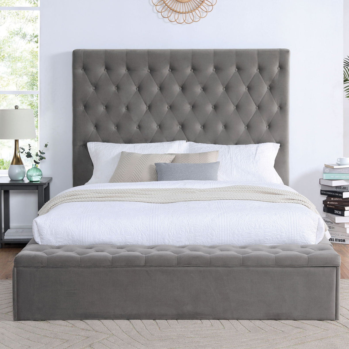 Athenelle - Eastern King Bed - Gray | Home Elegance USA