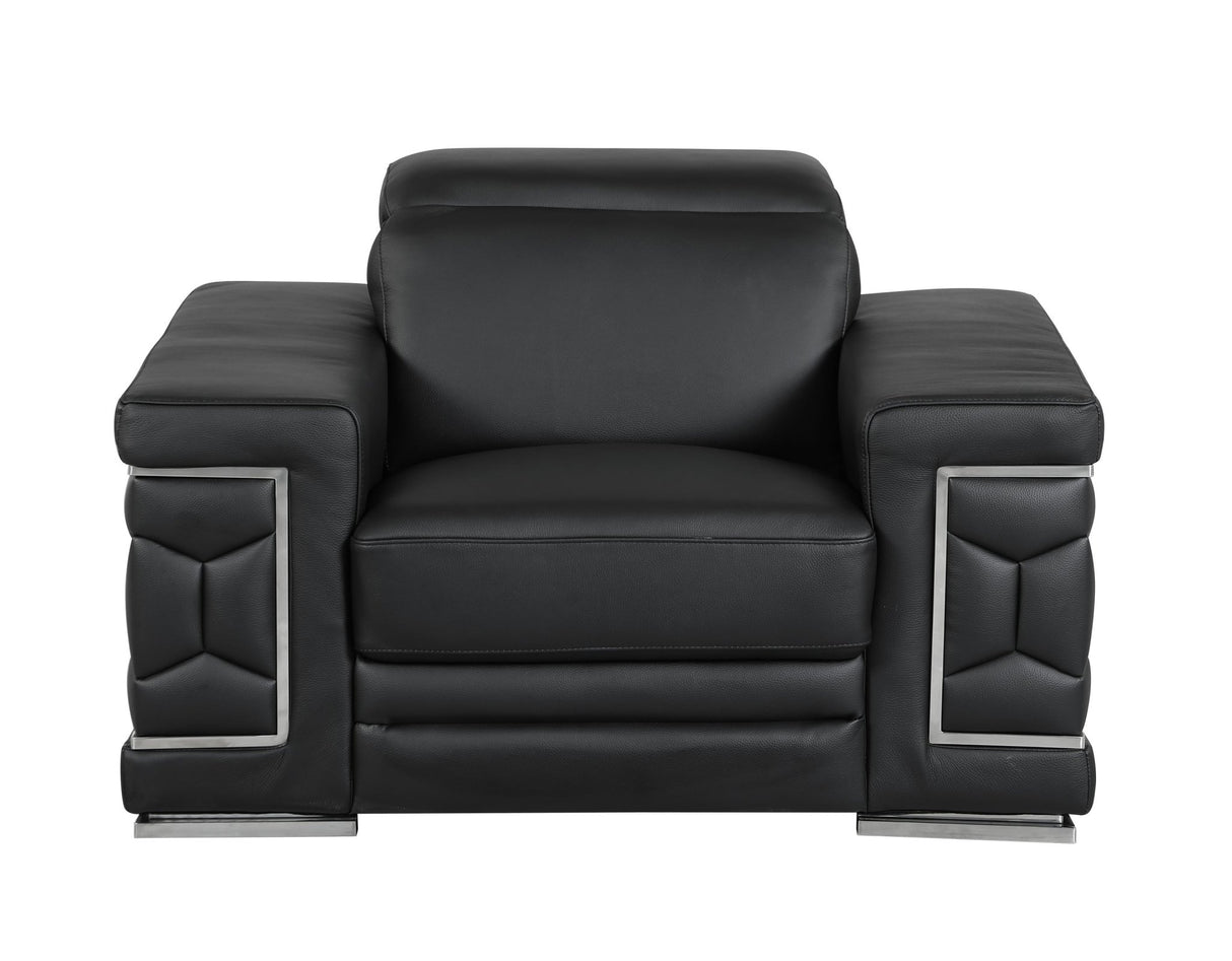 Top Grain Italian Leather Chair - Home Elegance USA
