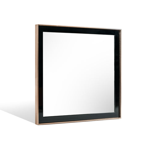 Vig Furniture Nova Domus Cartier Modern Black & Rosegold Mirror