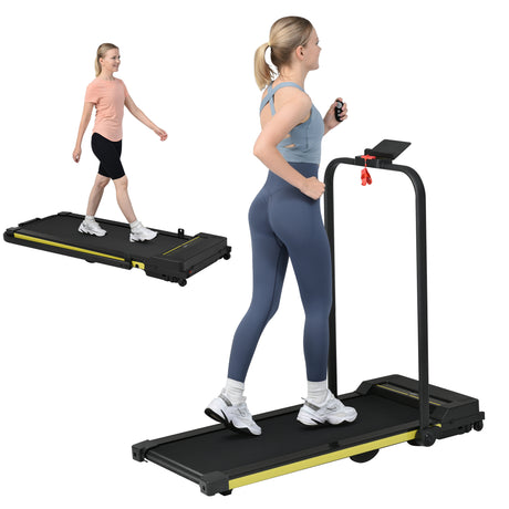 Treadmill-Walking Pad-Under Desk Treadmill 0.6-7.6MPH 2.5HP 2 in 1 Folding Treadmill-Treadmills for Home and Office